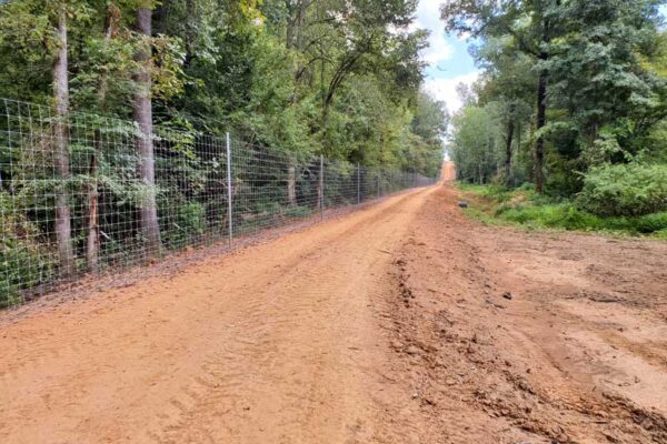Game Fence on a dirt road